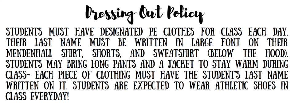 Dressing Out Policy